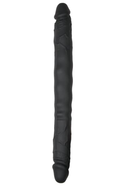 Silicone Double Ended Dildo Black 30 cm Dubbeldildo