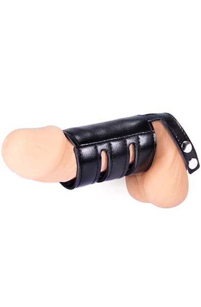 Mens Expert Cock Strap With Sheath Plain Penis och punghållare