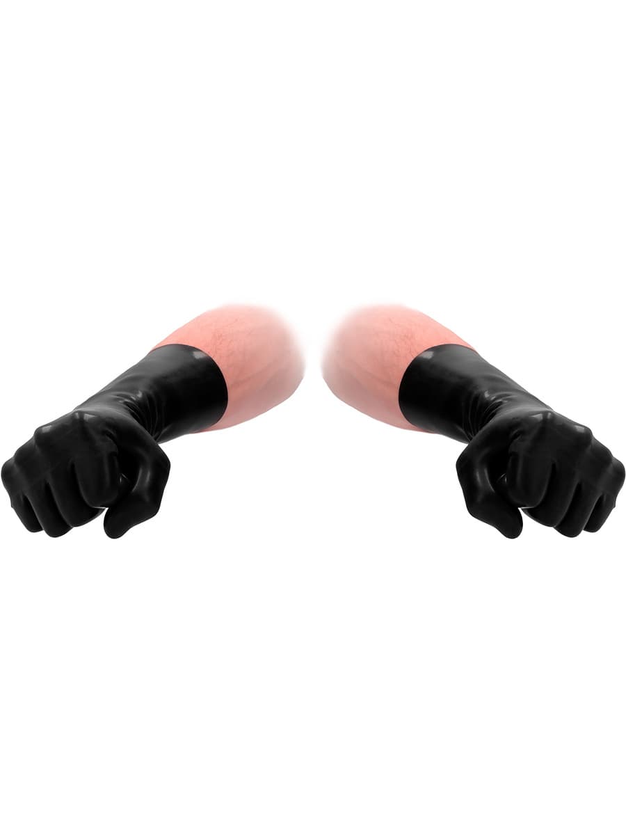 Fistit: Latex Short Gloves, svart