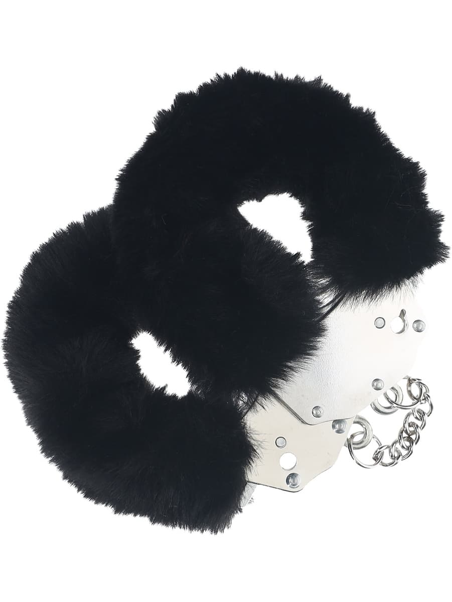 Ouch!: Heavy-duty Fluffy Handcuffs, svart