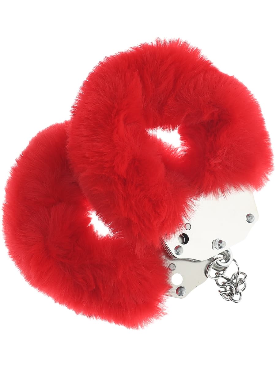 Ouch!: Heavy-duty Fluffy Handcuffs, röd