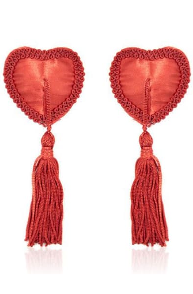 TOYZ4LOVERS Heart Nipples Tassels Red Nipple covers