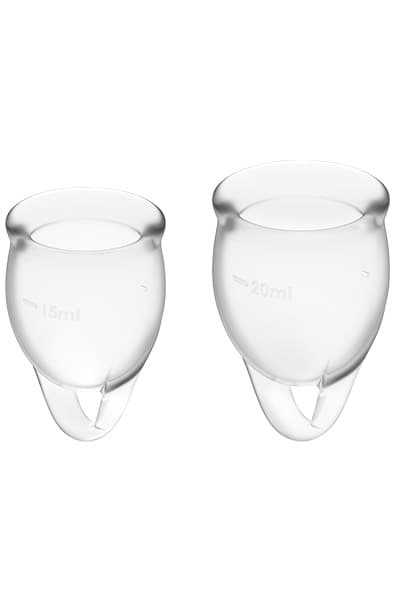 Feel Confident Menstrual Cup Transparent Menskoppar
