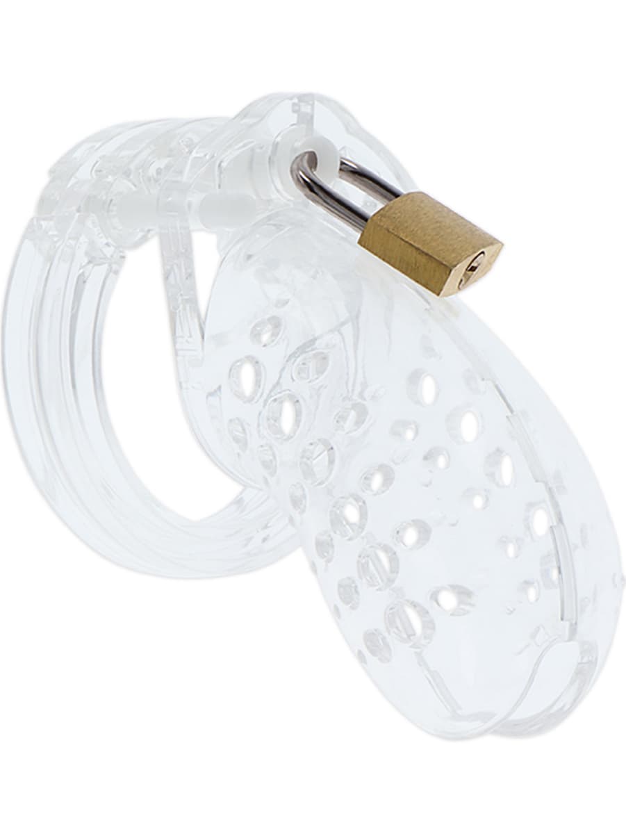 Hidden Desire: Extreme Chastity Acrylic Cock Cage