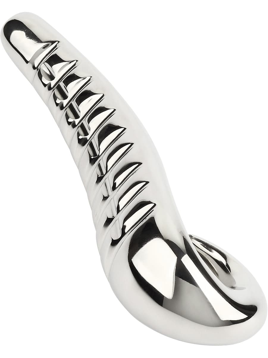 Mr Steel: Devil"'s Tongue Dildo, silver