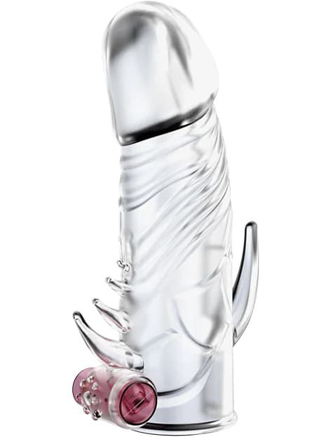 Baile: Magic, Stretchable Penis Sleeve with Vibrator, 13 cm