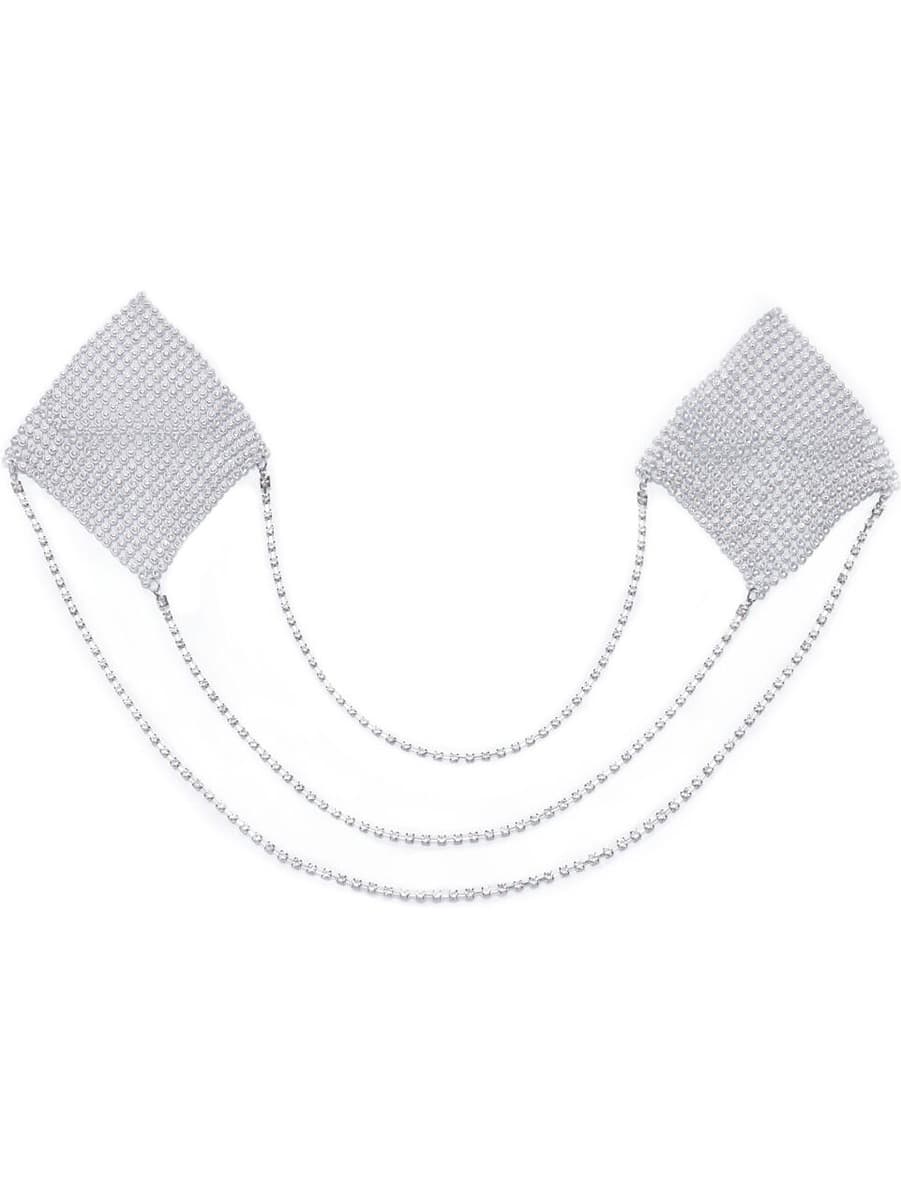 Cottelli Accessories: Nipple Stickers Square, silver