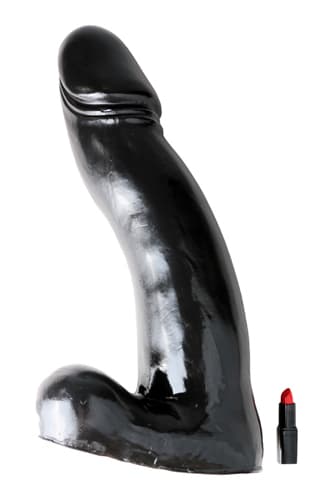 ALL BLACK DILDO - 45 CM